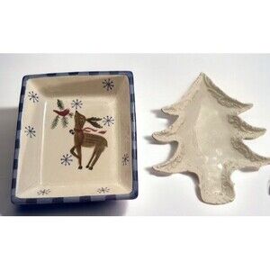VTG royal seasons dish and Christmas platter